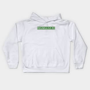 Ridunkulous Rd Street Sign Kids Hoodie